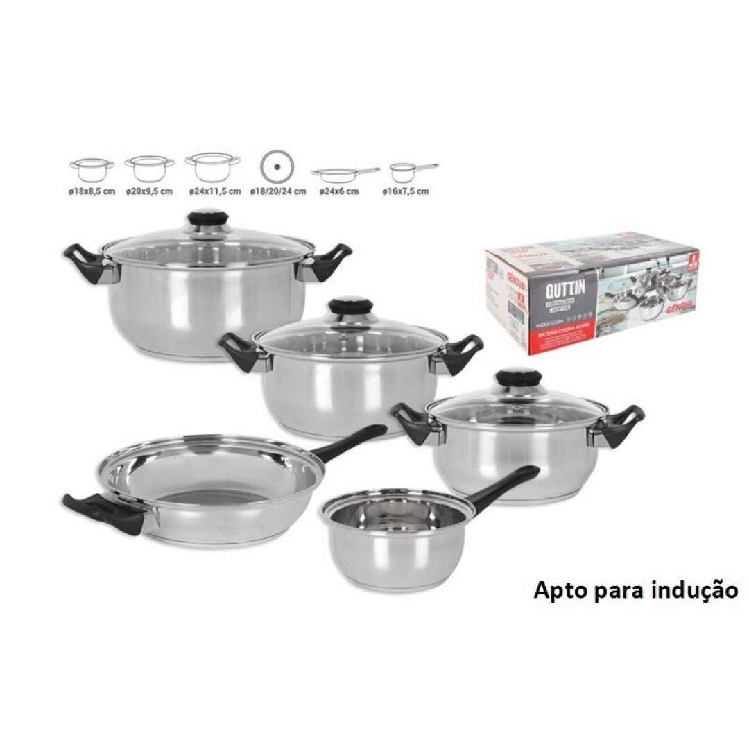 conjunto cozinha 8 peças inox quittin conjunto cozinha 8 peças inox quittin